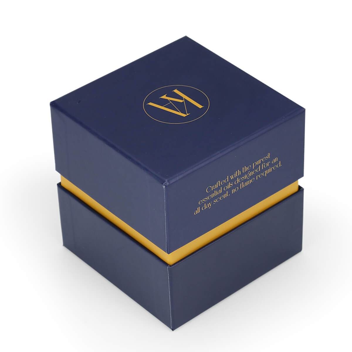 navy rigid lid and base box for packaging structure comparison