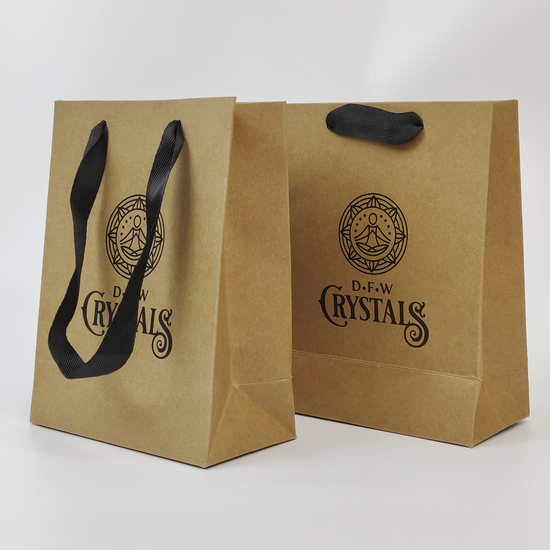 sturdy 250gsm kraft paper shopping bag with handles - view 2