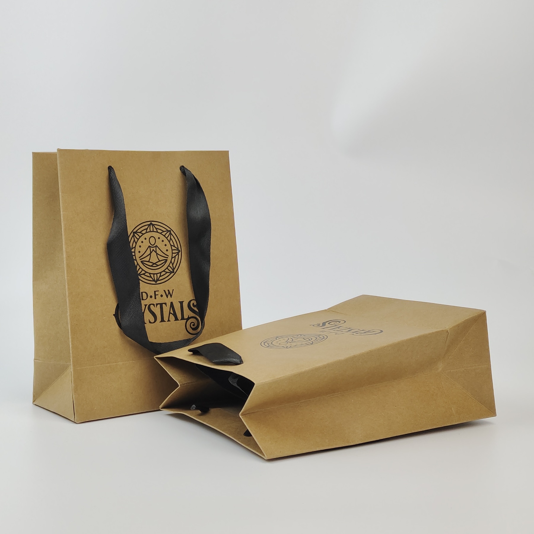 sturdy 250gsm kraft paper shopping bag with handles - view 3