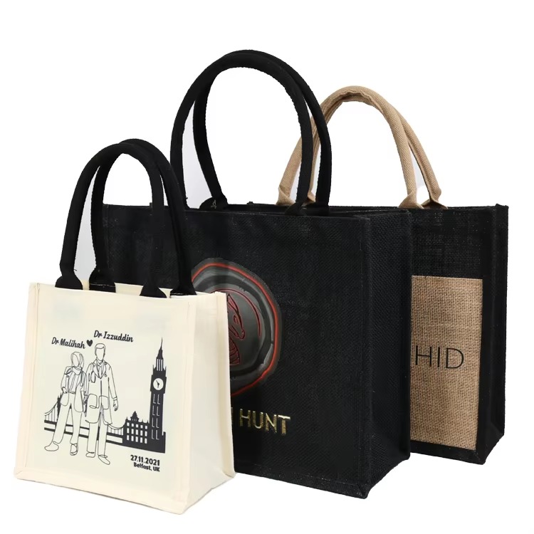 Assorted Logo Jute Tote Bag Collection