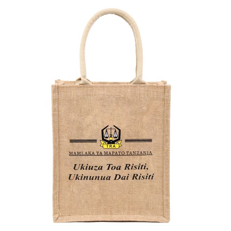 bird and floral full-print jute tote product example - view 3