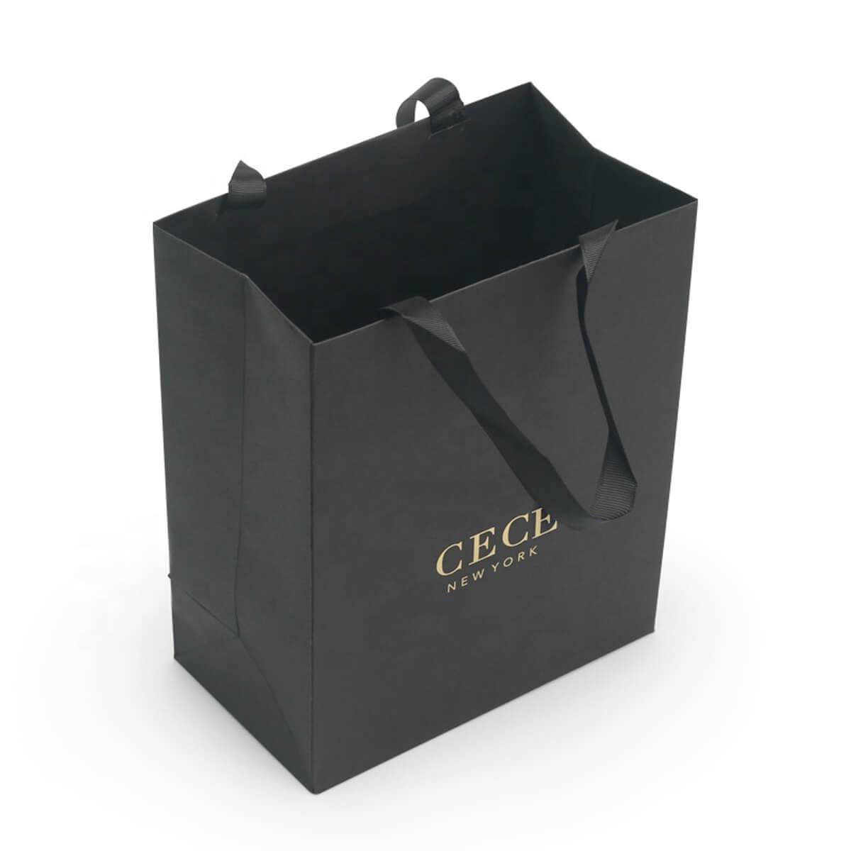 Black Card Paper Shopping Bag
