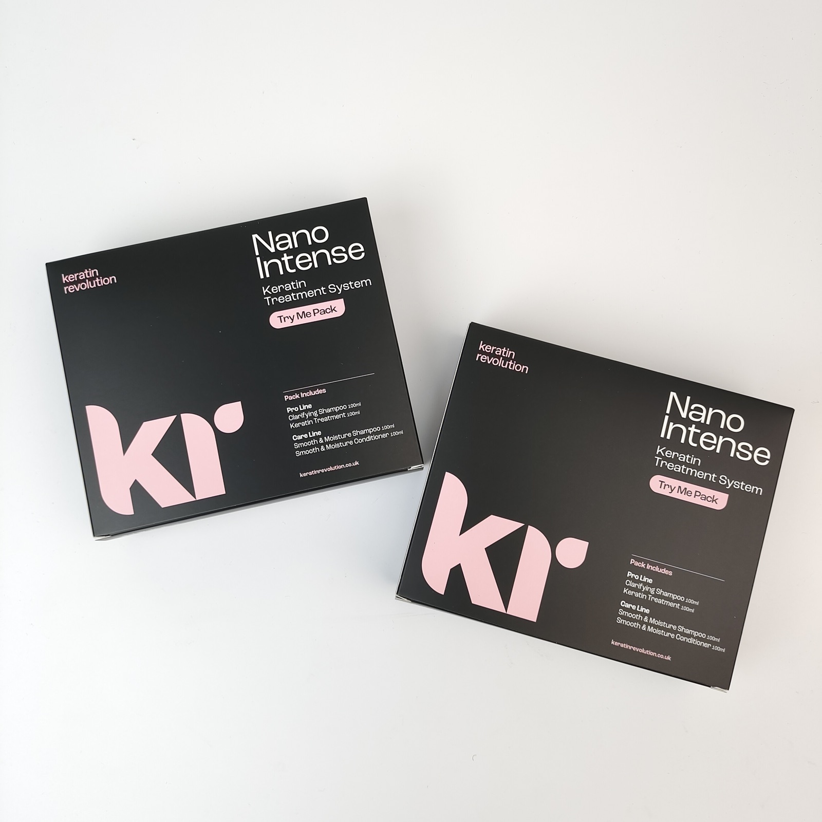black custom hair care folding carton for a product set - view 3