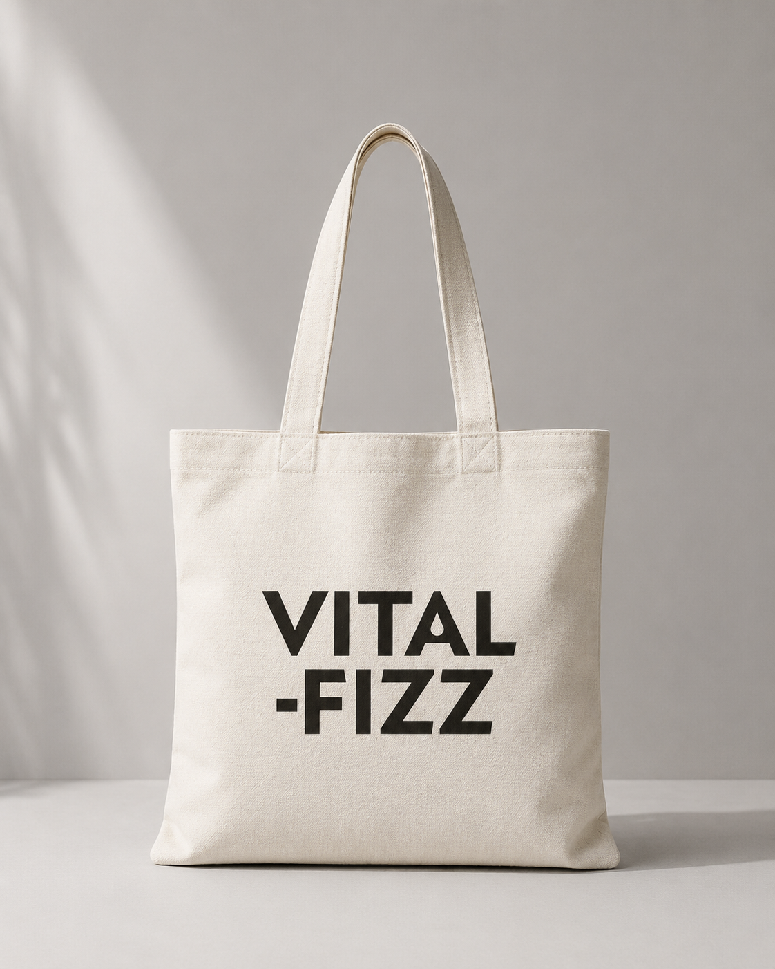 Black Logo Natural Canvas Tote