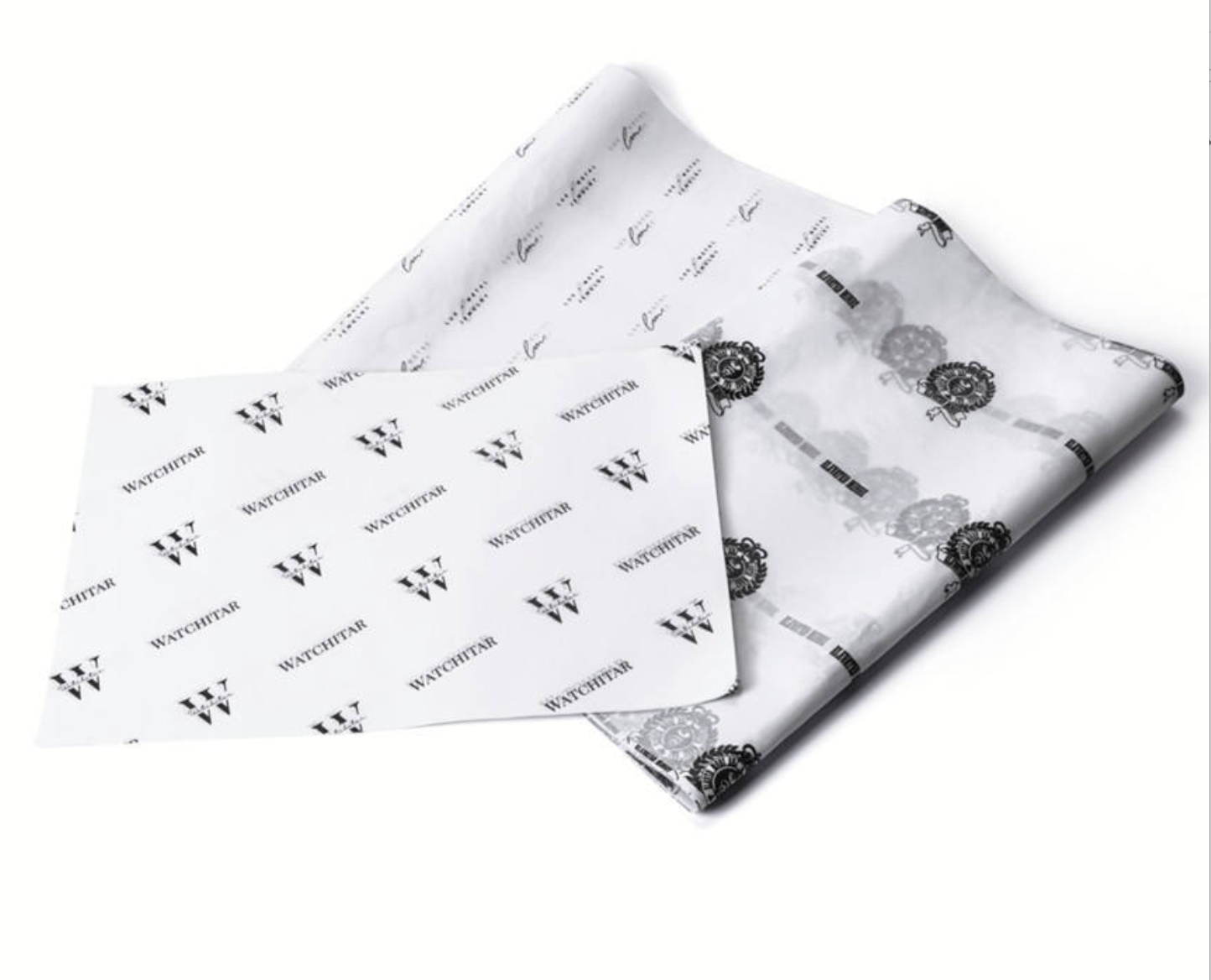 Black Logo Printed Tissue Paper