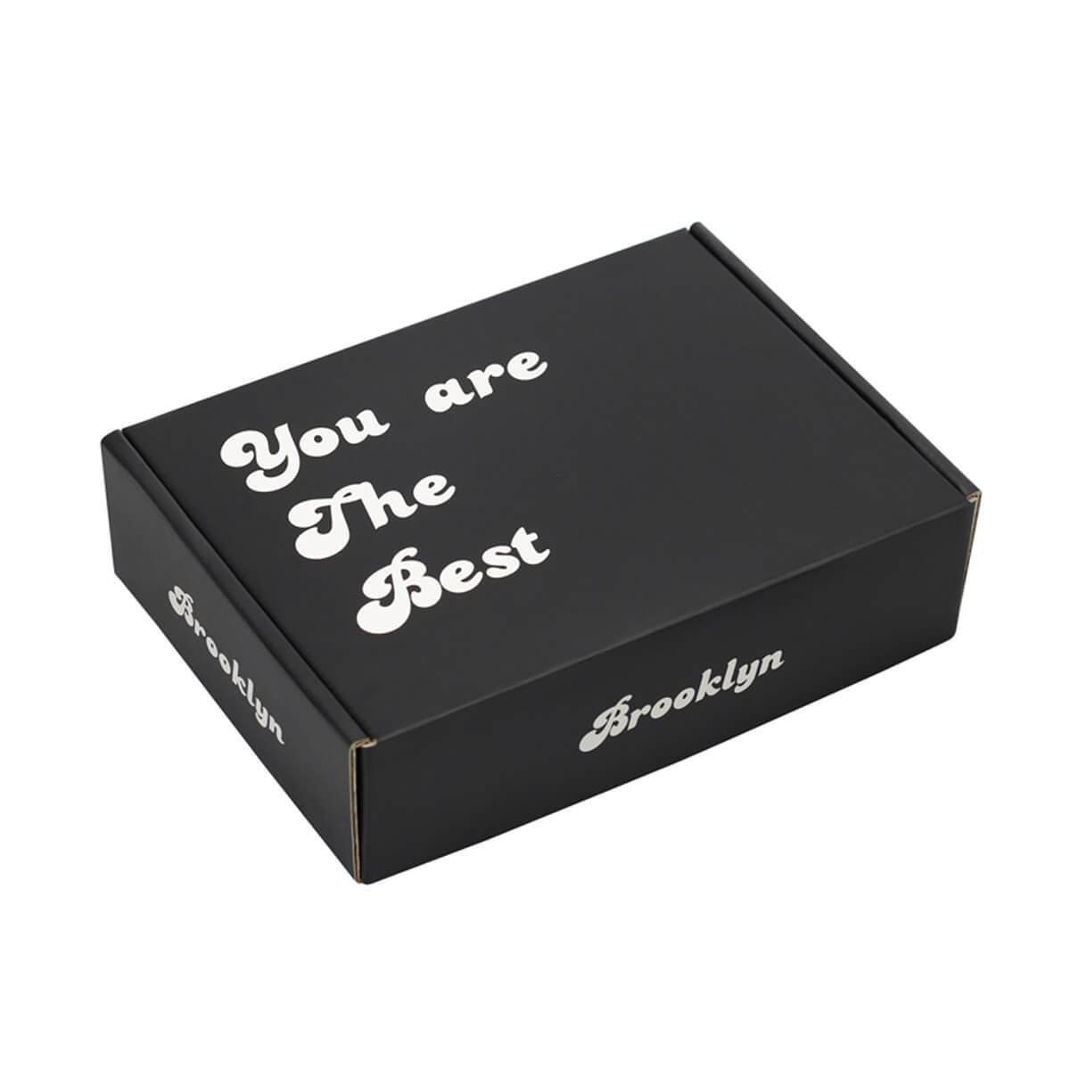 black printed ecommerce mailer box with contrasting interior artwork - view 5