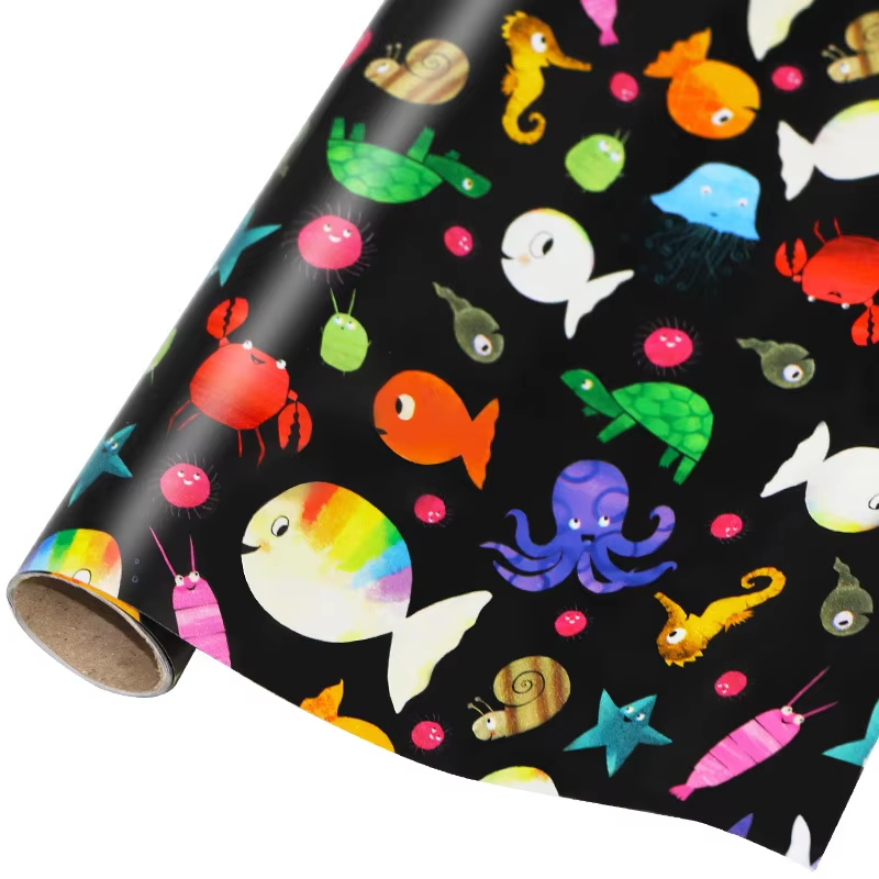 Black Sea Animal Wrapping Paper