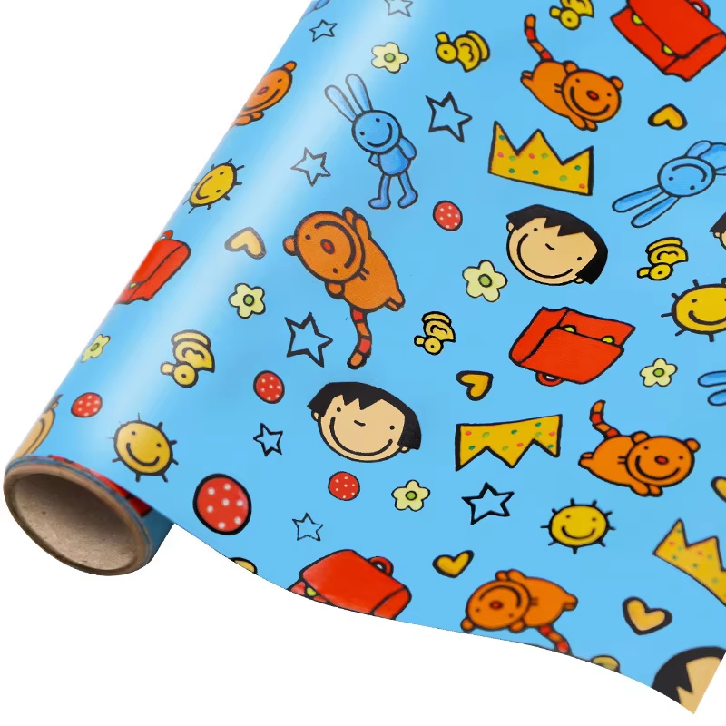 Blue Playful Icon Wrapping Paper