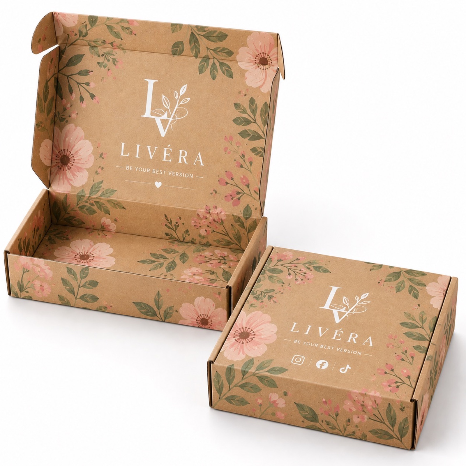 botanical and floral printed corrugated mailer box collection - view 5