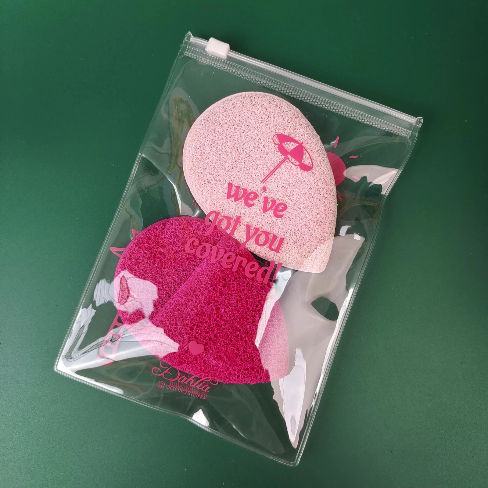 Clear Beauty Sponge Slider PVC Pouch