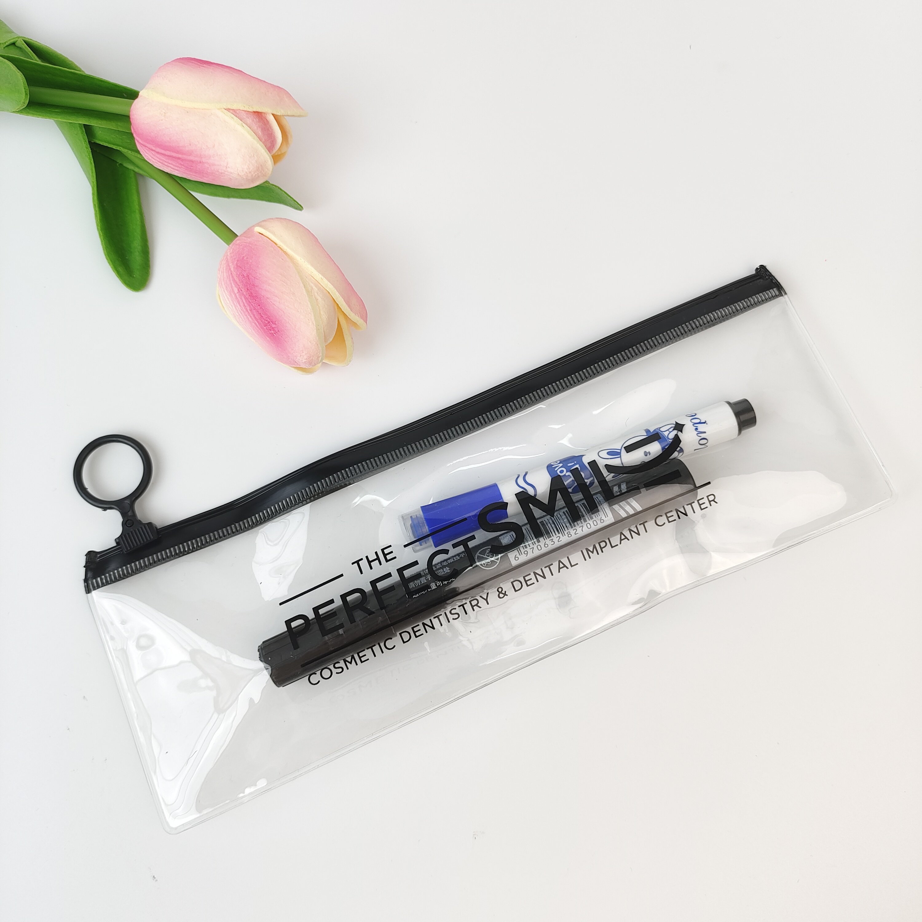 Clear Dental Kit PVC Zipper Bag