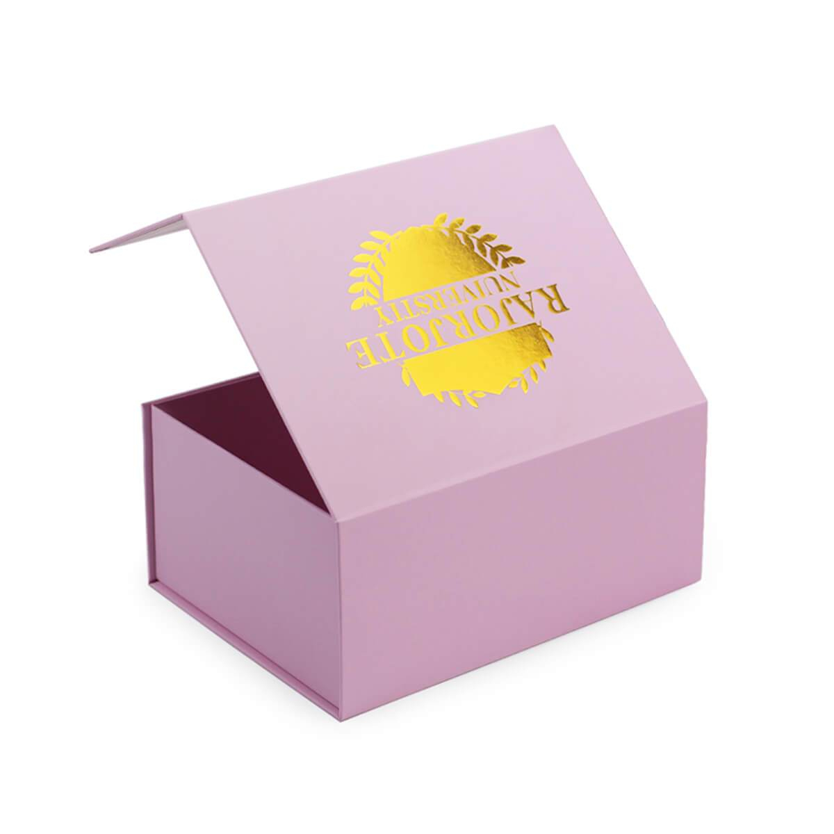 collapsible magnetic rigid box with fold-flat hinged structure - view 2