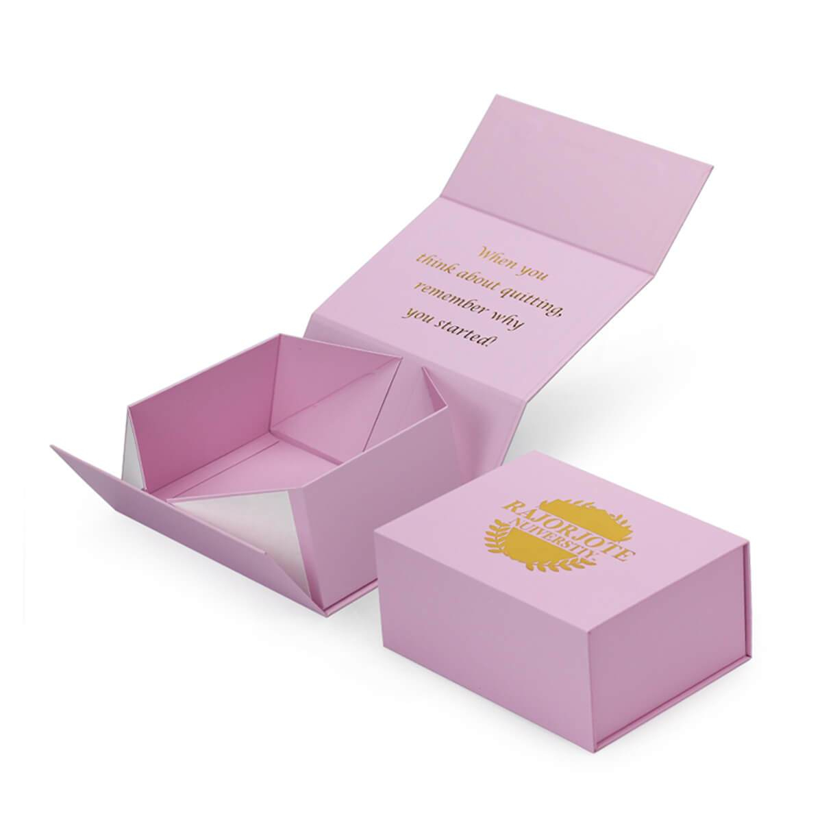 collapsible magnetic rigid box with fold-flat hinged structure - view 4