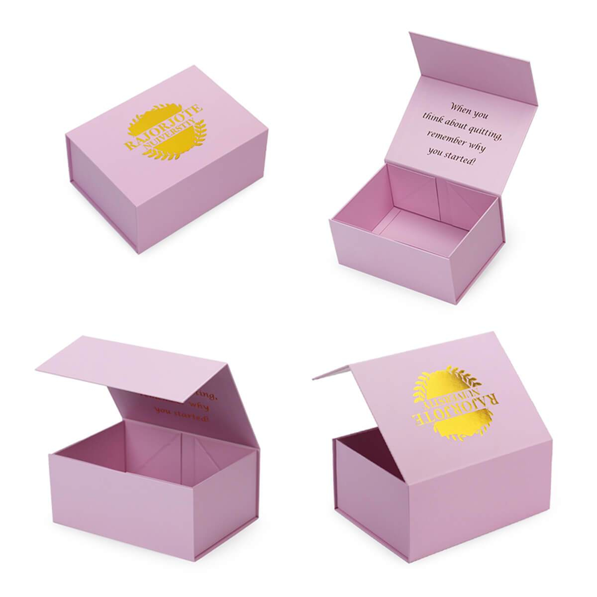 collapsible magnetic rigid box with fold-flat hinged structure - view 6