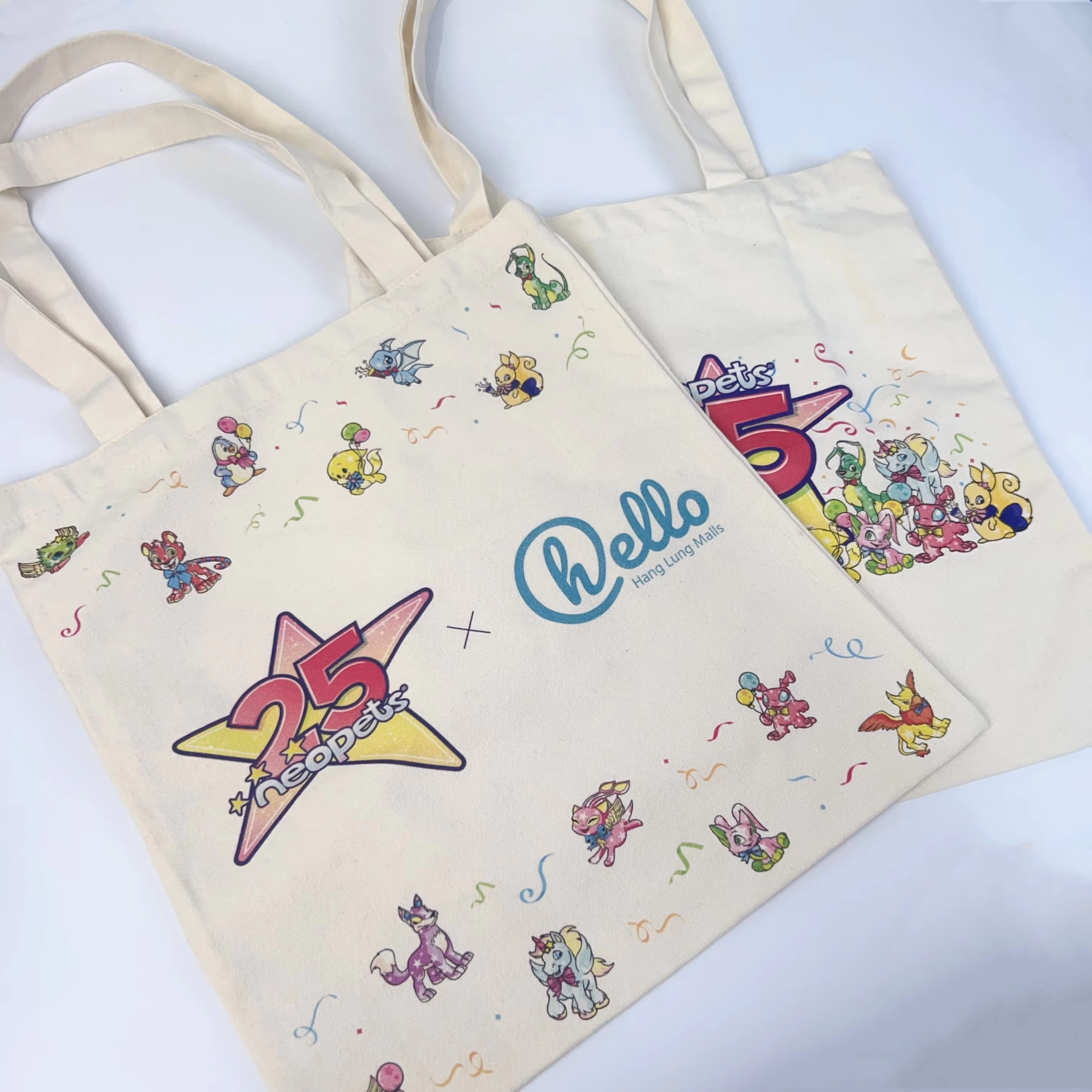 Colorful Pet Print Canvas Tote