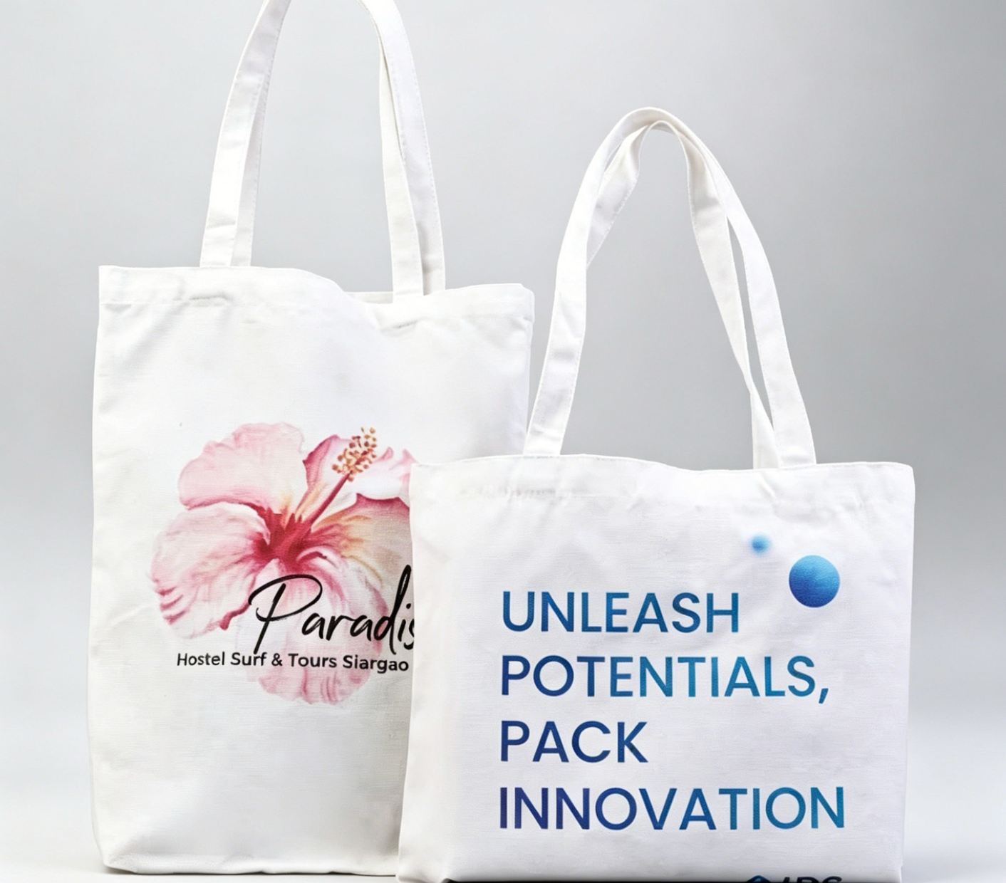 Coordinated Printed Canvas Tote Set