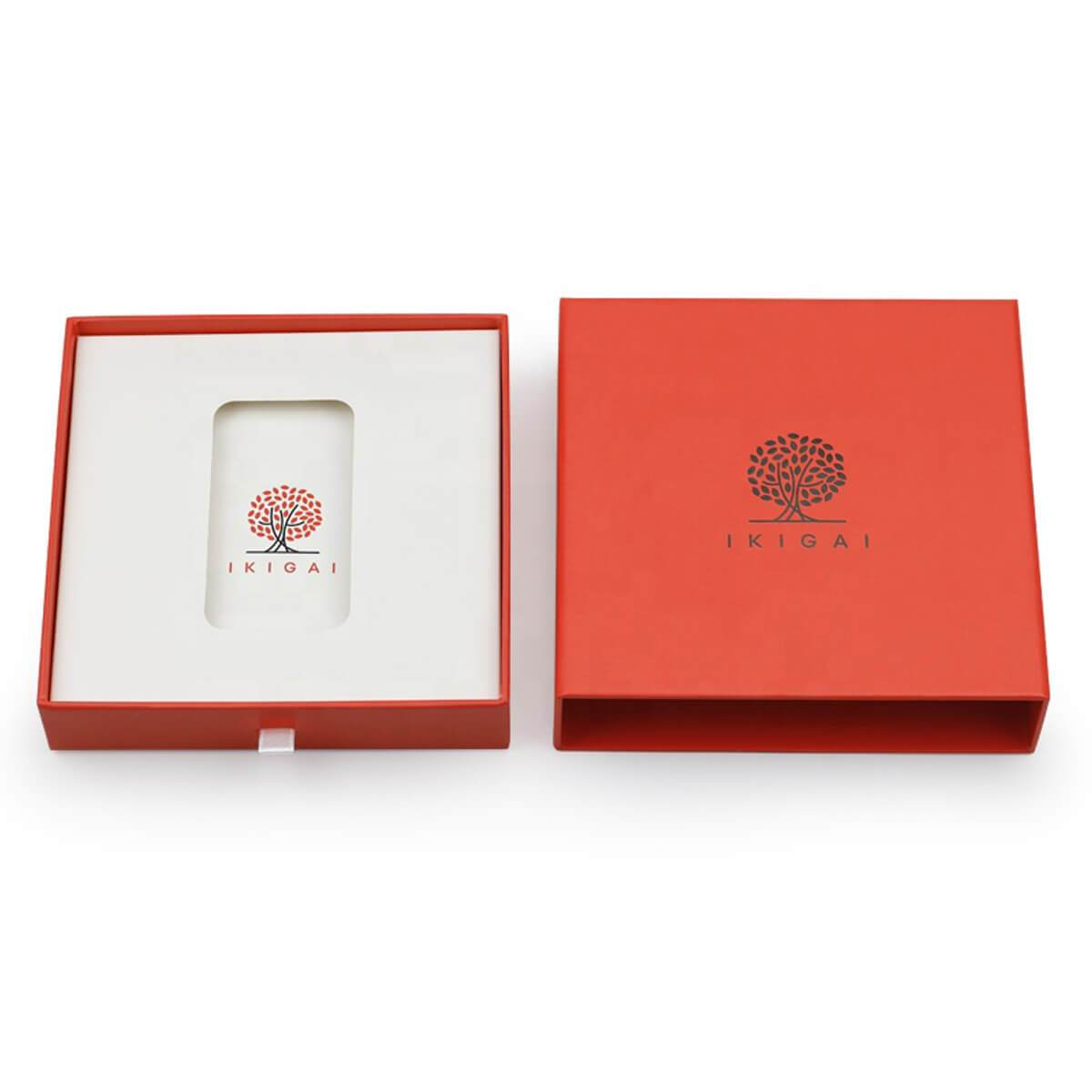 custom wholesale drawer gift box with ribbon pull and insert - view 4