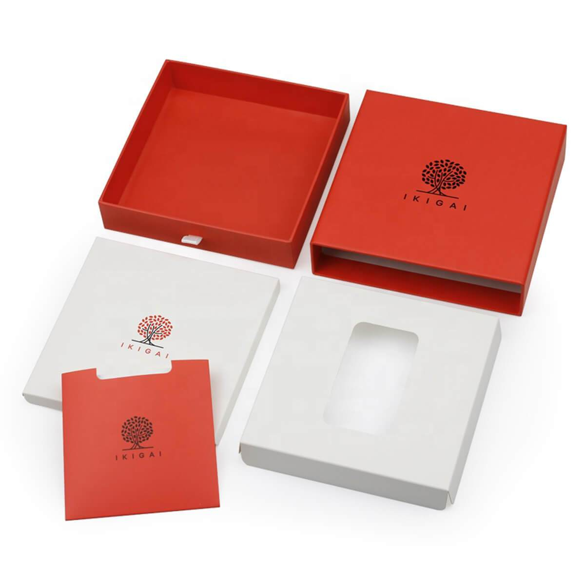 custom wholesale drawer gift box with ribbon pull and insert - view 6
