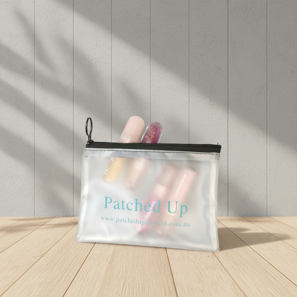 Frosted Cloth-Zipper Cosmetic Pouch