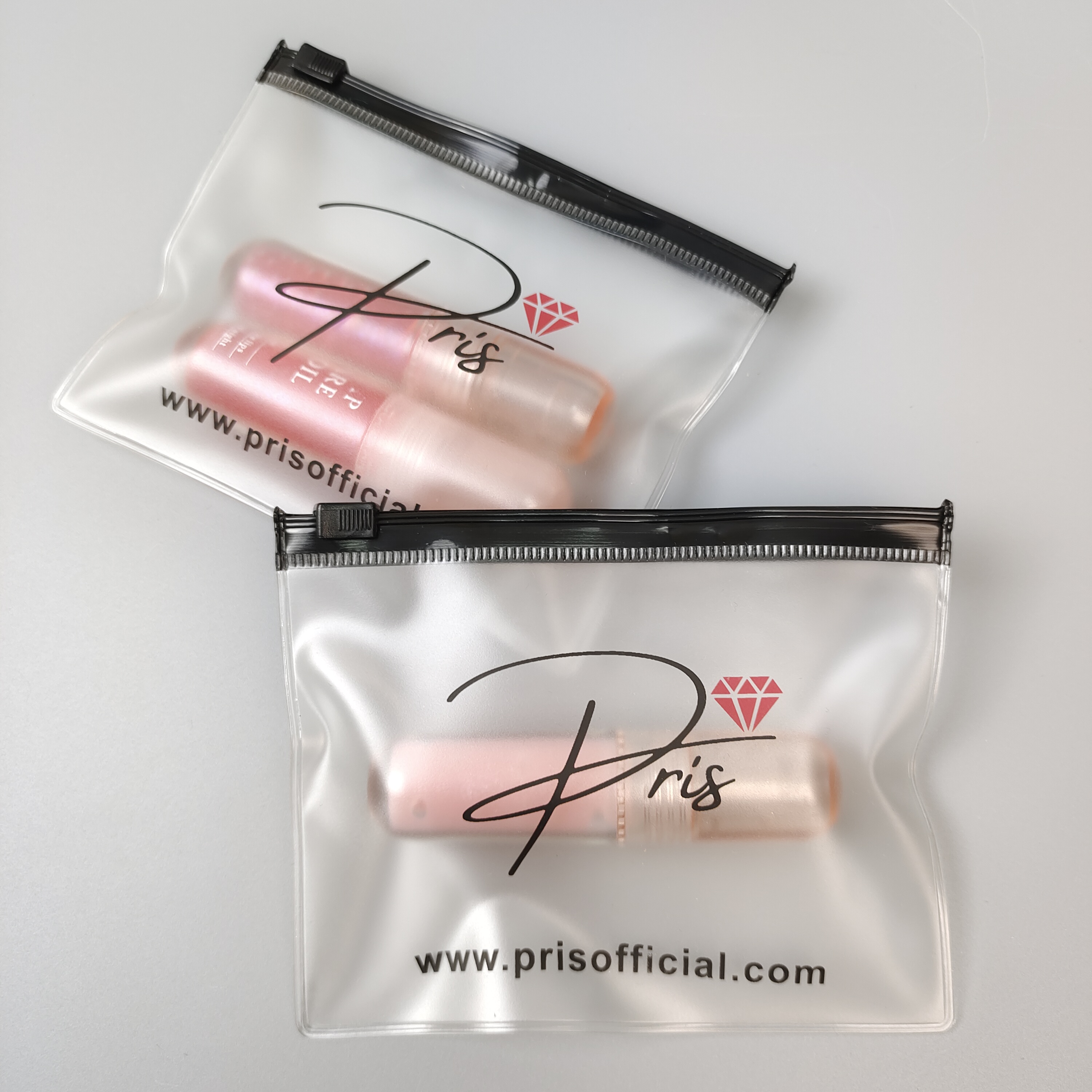 Frosted Cosmetic Bottle PVC Zipper Bag
