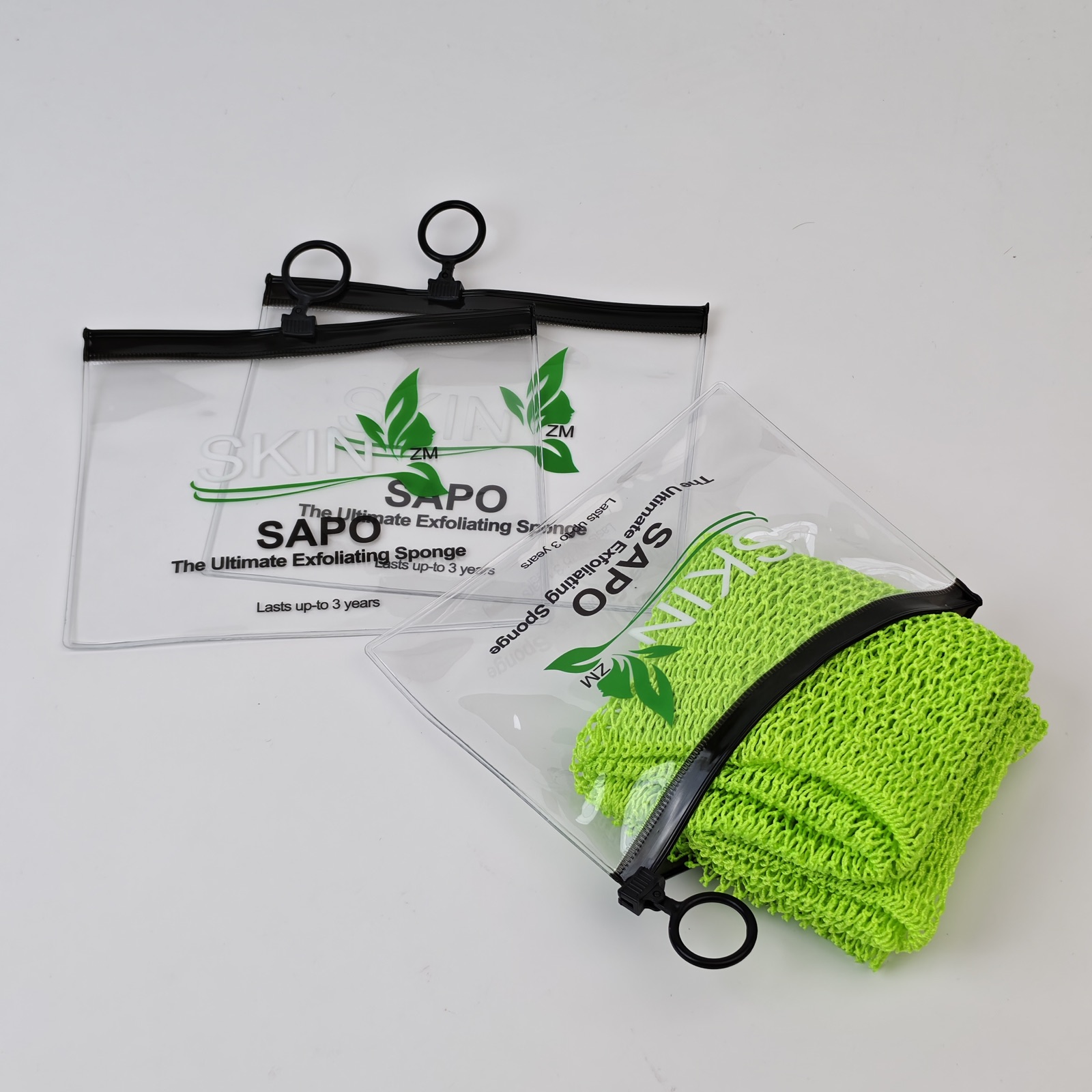 clear transparent PVC zipper bag with full-color printed artwork - view 6