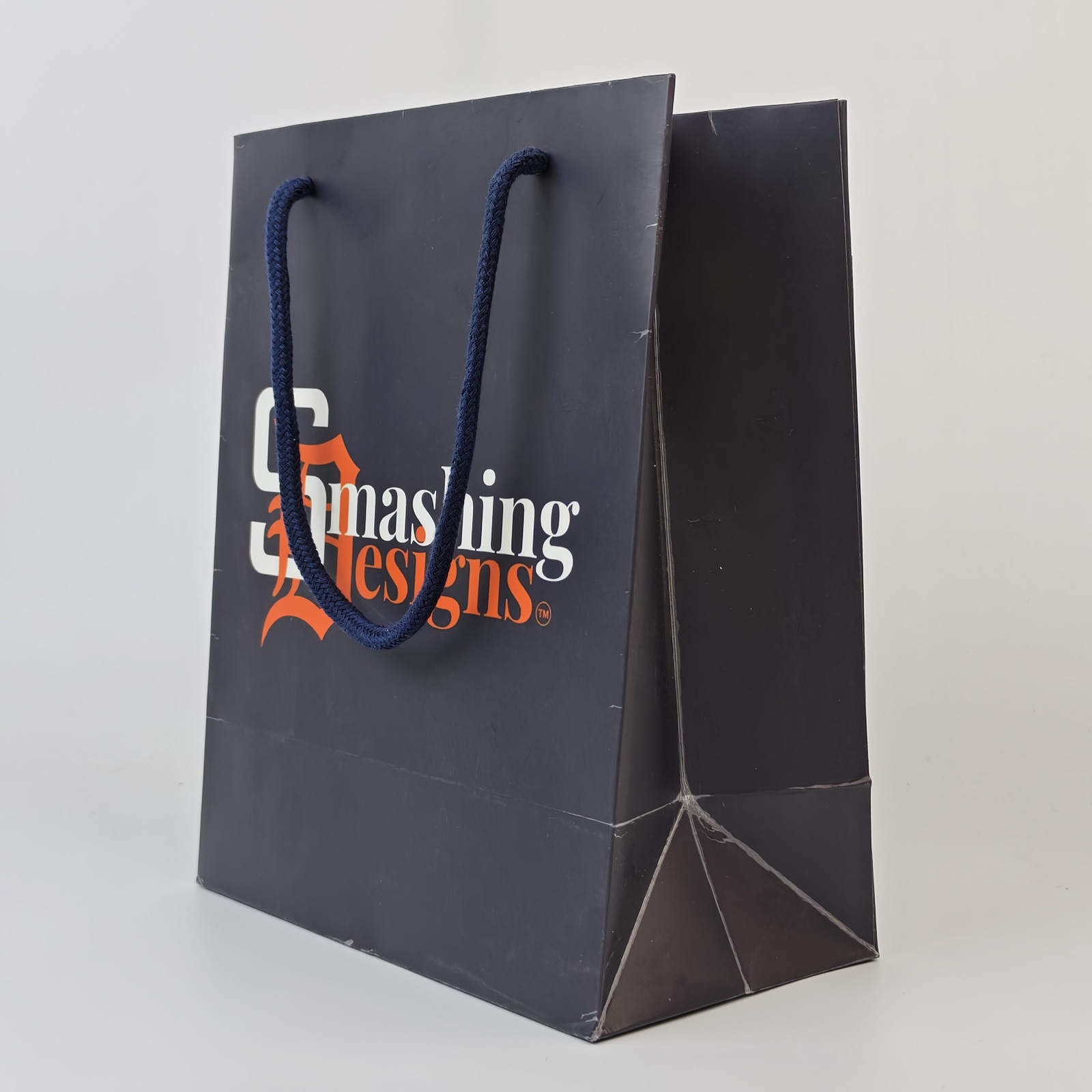 full-color printed paper shopping bag with rope handles - view 2