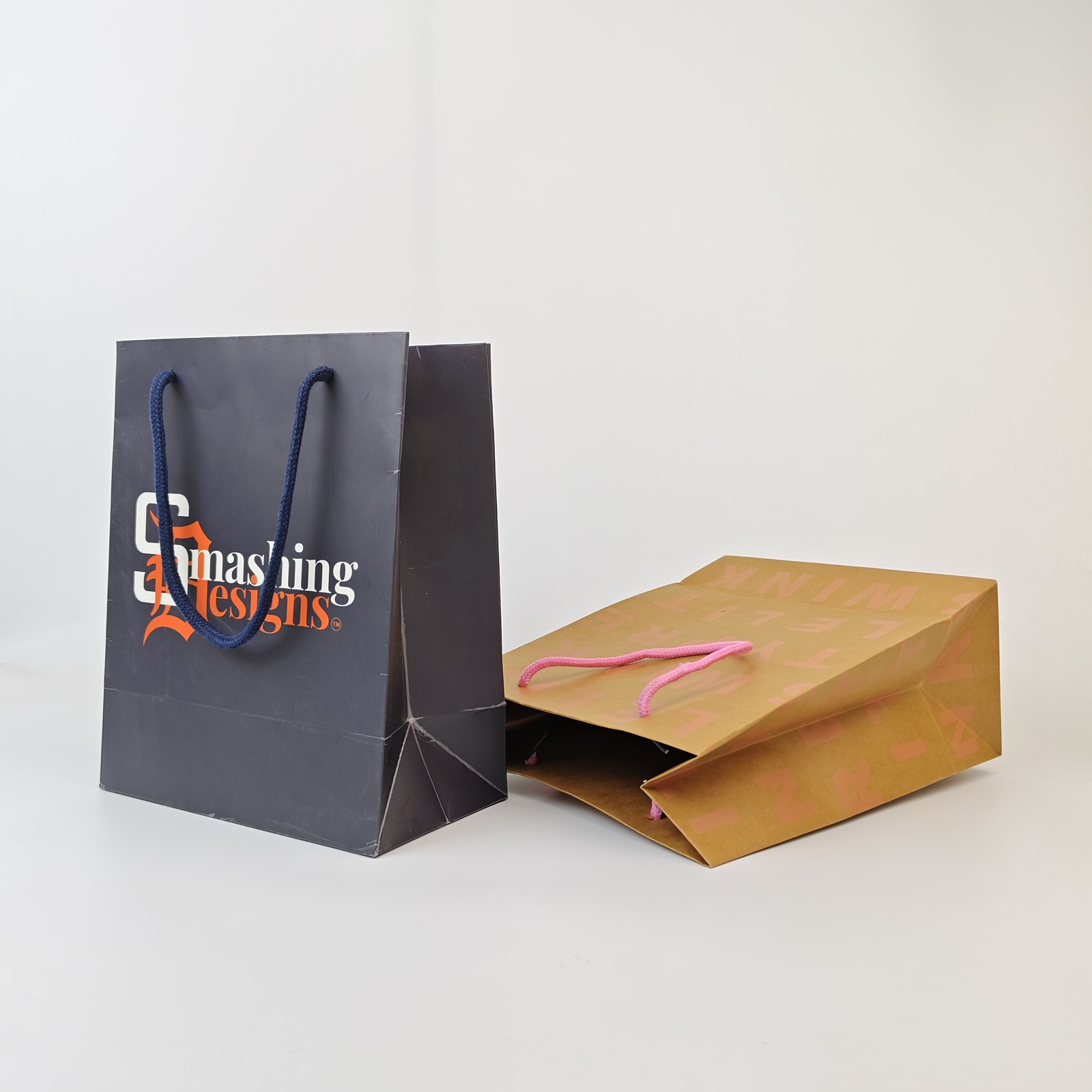 full-color printed paper shopping bag with rope handles - view 4
