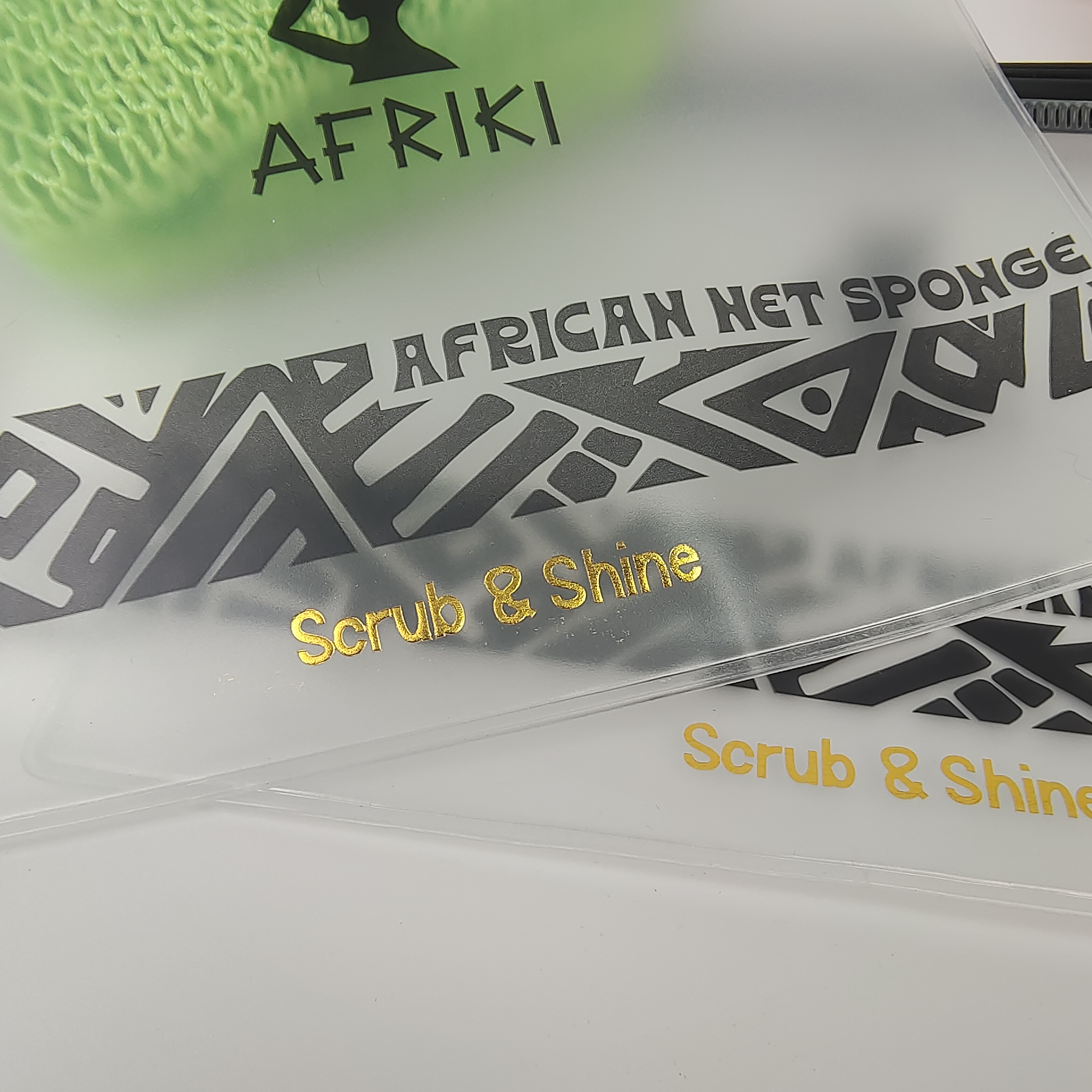 Gold Foil Clear PVC Zipper Bag