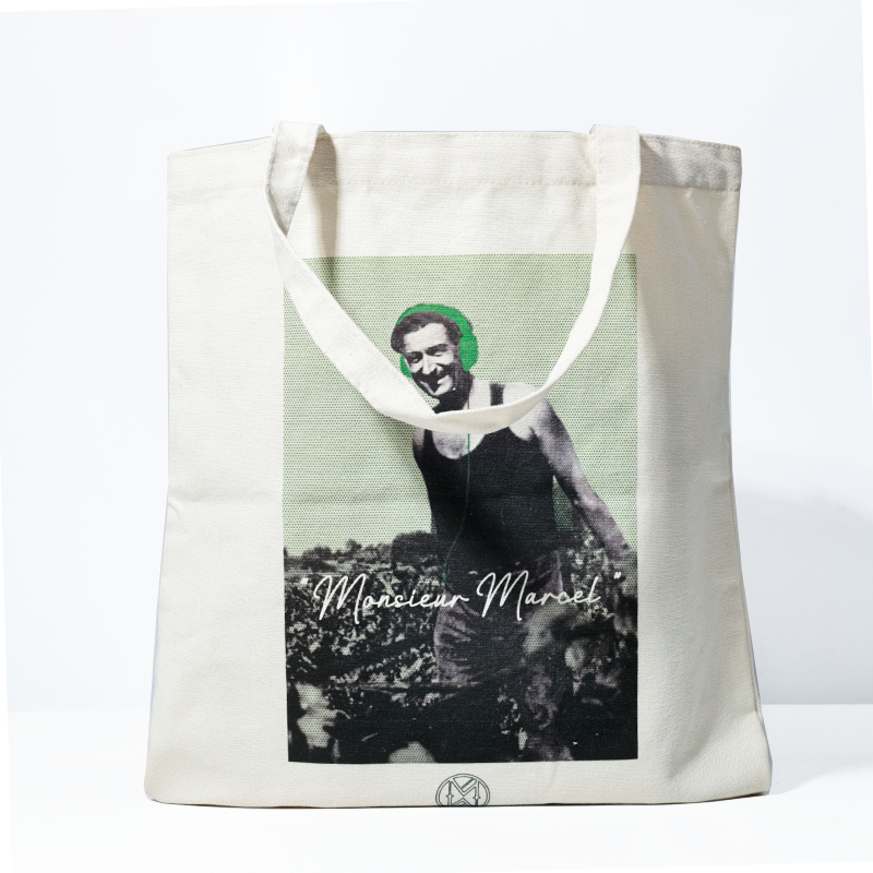 Green Vintage Portrait Canvas Tote