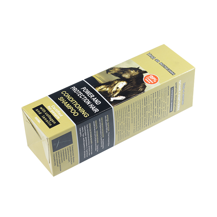 tall printed hair treatment bottle folding carton - view 2