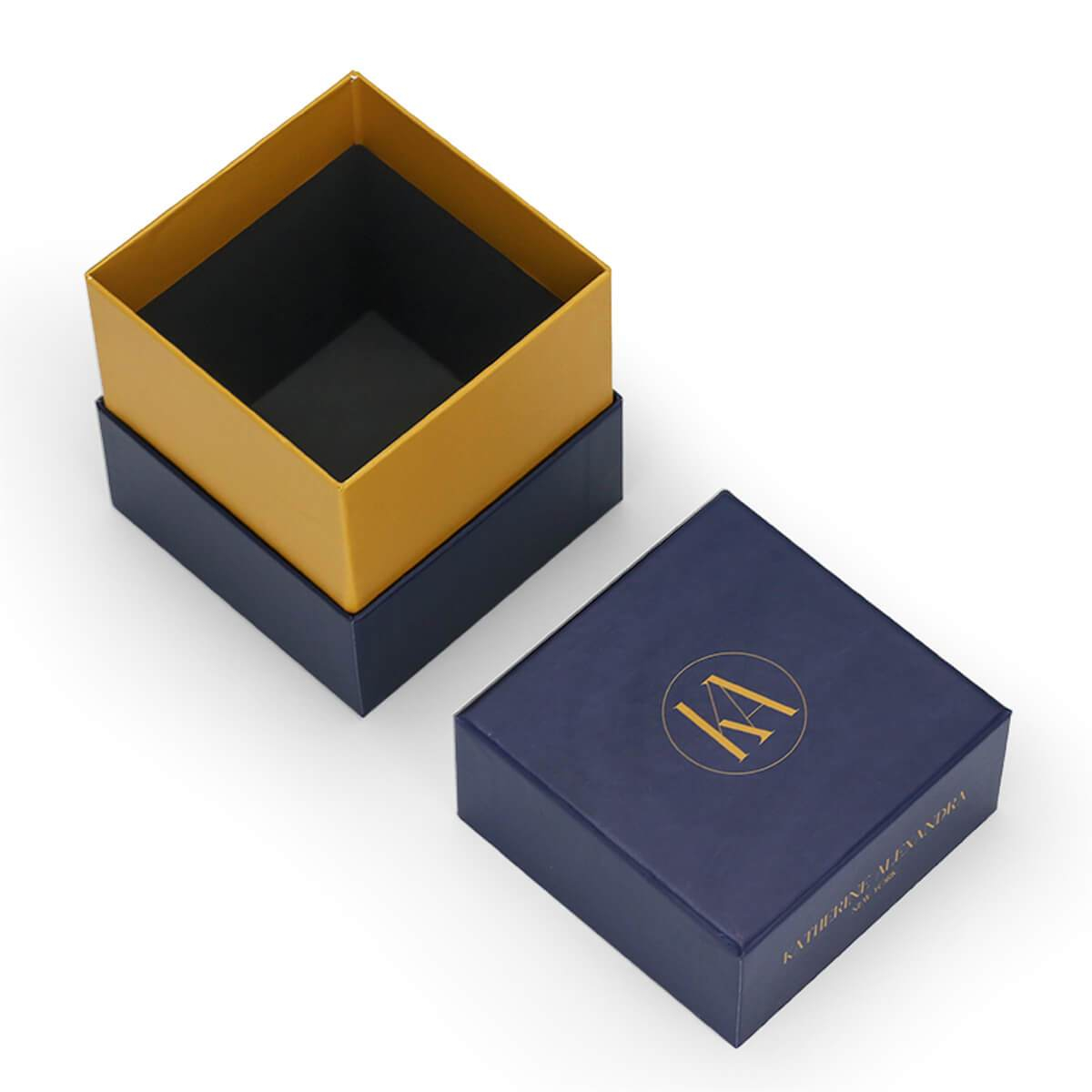 custom jewelry rigid box with lid and fitted insert - view 4