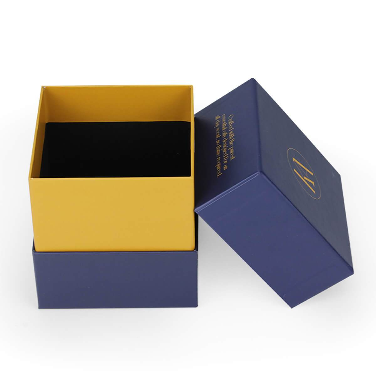 custom jewelry rigid box with lid and fitted insert - view 5