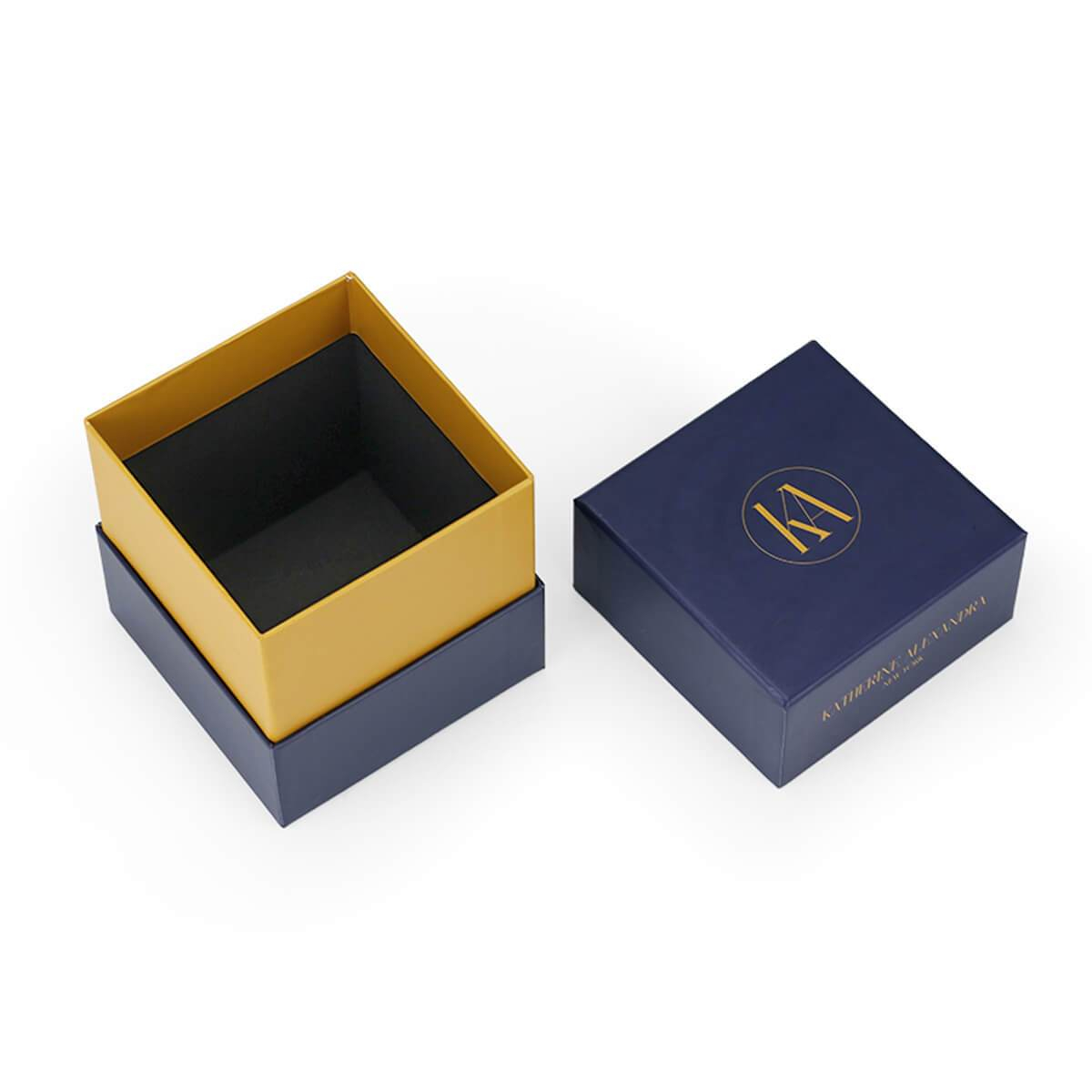 custom jewelry rigid box with lid and fitted insert - view 6