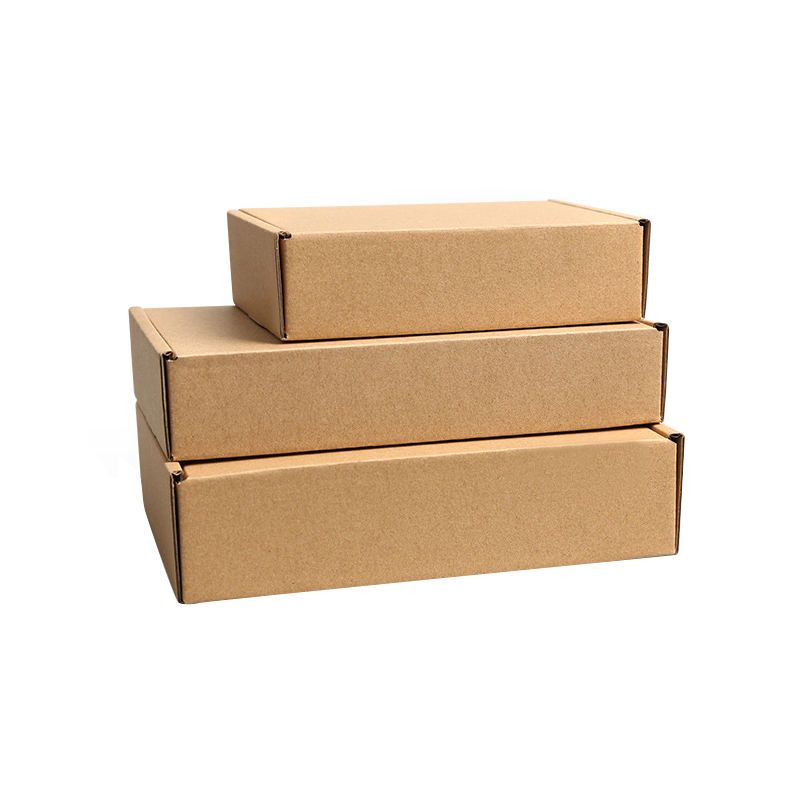 large foldable kraft corrugated shipping mailer box - view 2