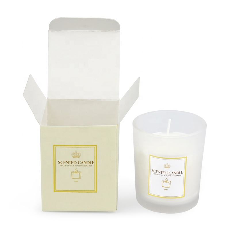 custom printed candle folding carton with die-cut display window - view 2