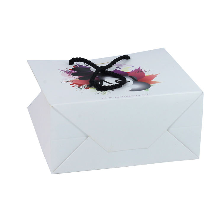luxury printed structured paper shopping bag for fashion retail - view 2