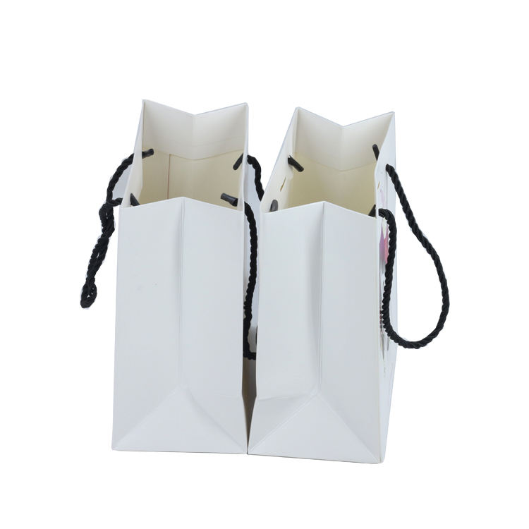 luxury printed structured paper shopping bag for fashion retail - view 4