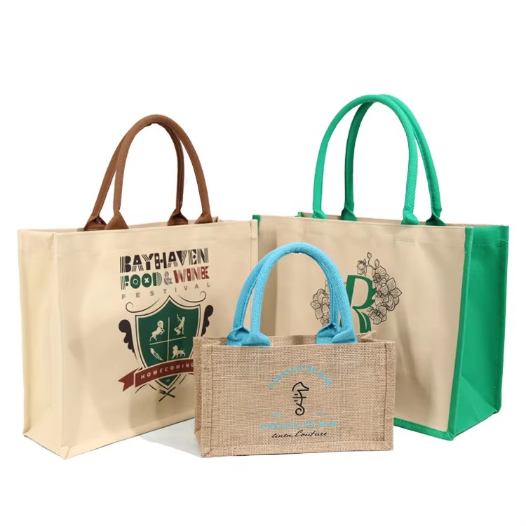 Mixed-Size Custom Jute Tote Collection