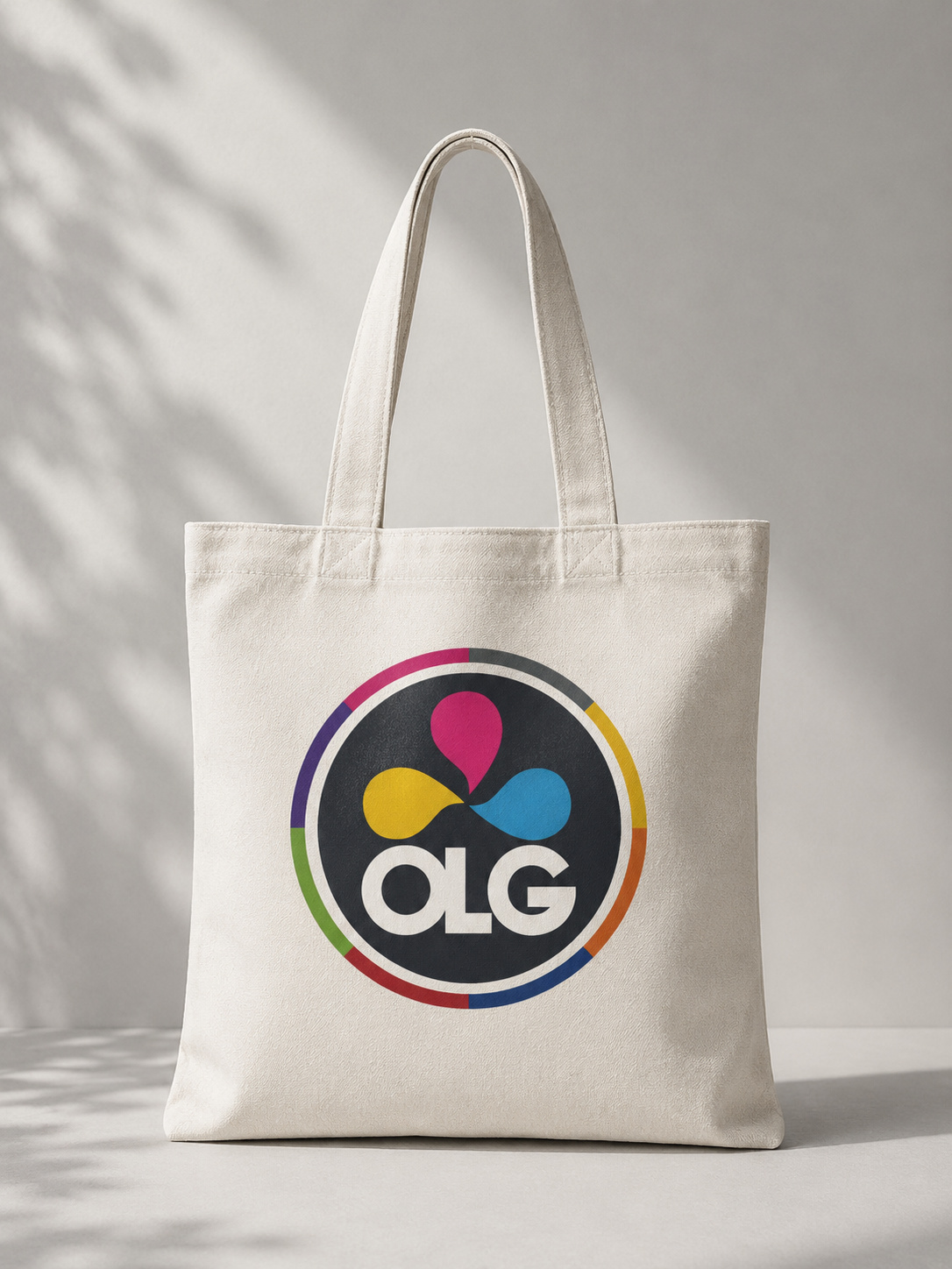 Multicolor Logo Canvas Tote Bag