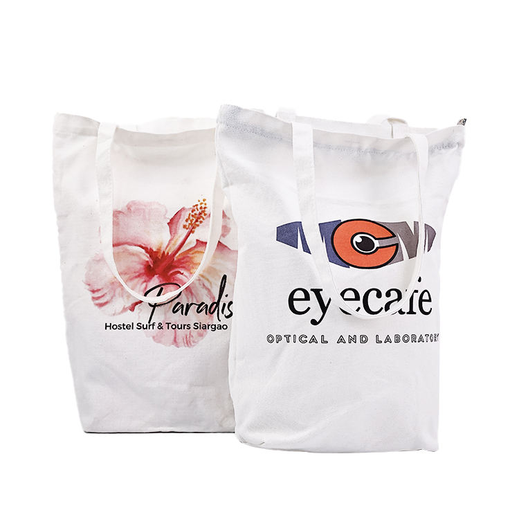 Optical Logo Canvas Tote Bag