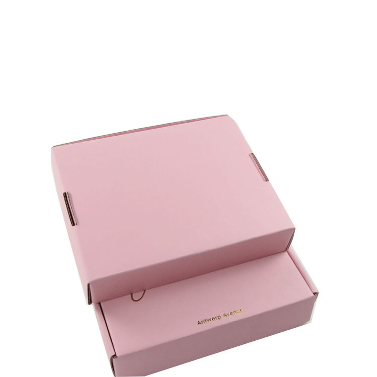 strong pink corrugated mailer box with inside printed message - view 3