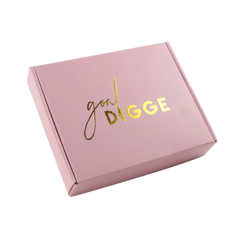 strong pink corrugated mailer box with inside printed message - view 6