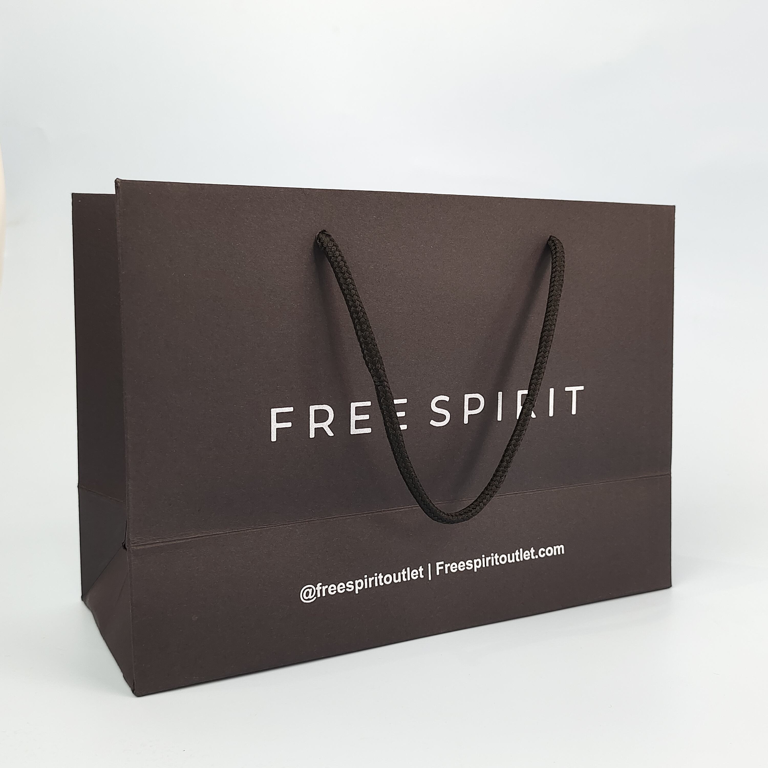 custom printed kraft grocery paper bag with handles - view 3