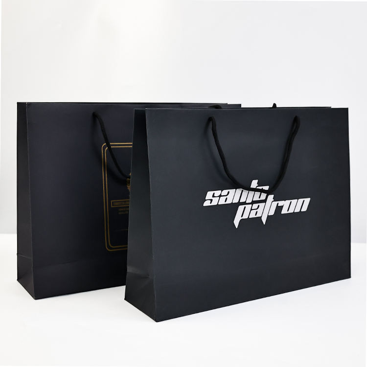 custom printed kraft grocery paper bag with handles - view 4