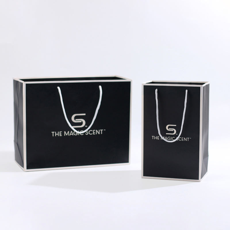 custom printed kraft grocery paper bag with handles - view 5