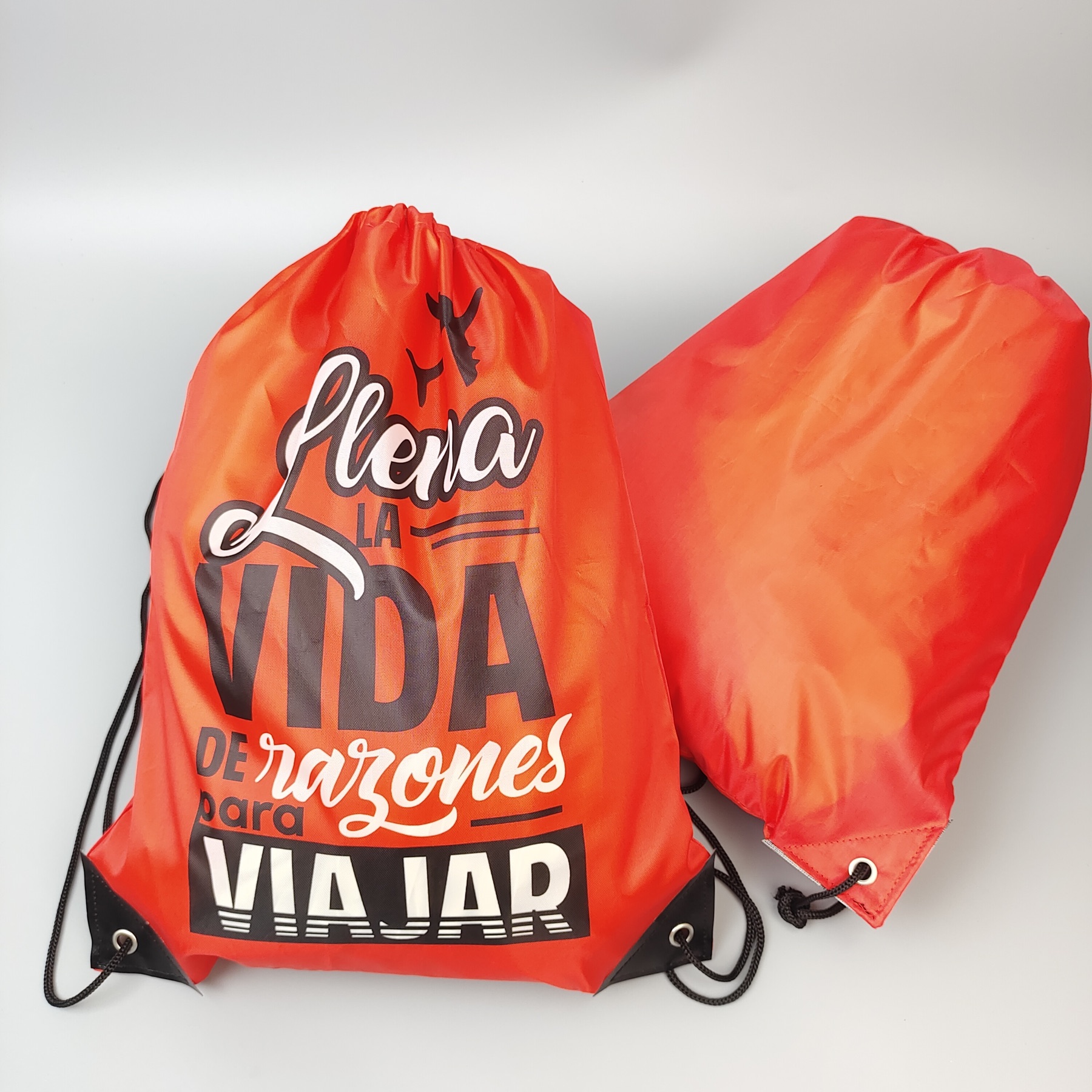 Red Polyester Backpack
