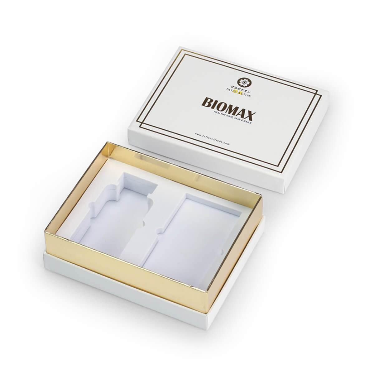 rigid cardboard gift box with fitted multi-product insert - view 2