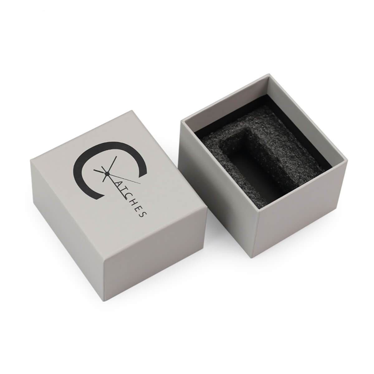 rigid lid and base box with precision-cut custom insert - view 2