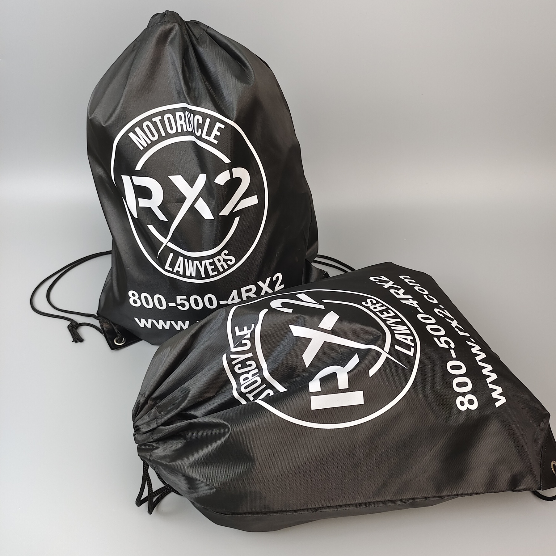 custom black polyester backpack with printed merchandise artwork - view 6