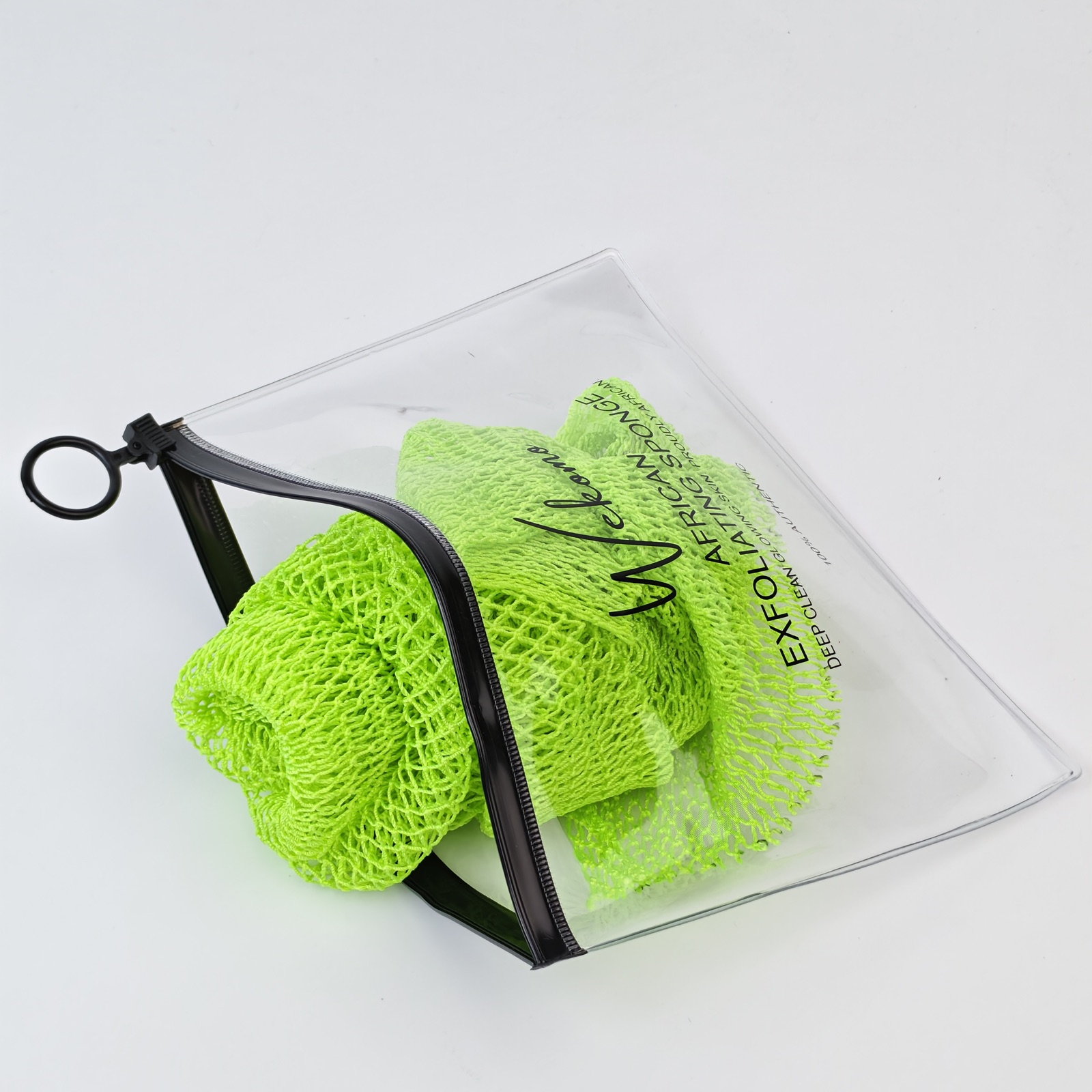 clear PVC zipper bag with single-color printed logo - view 2
